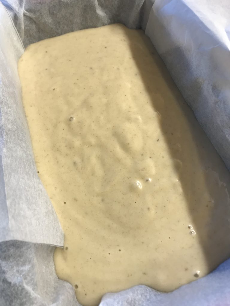 Gluten free banana bread batter